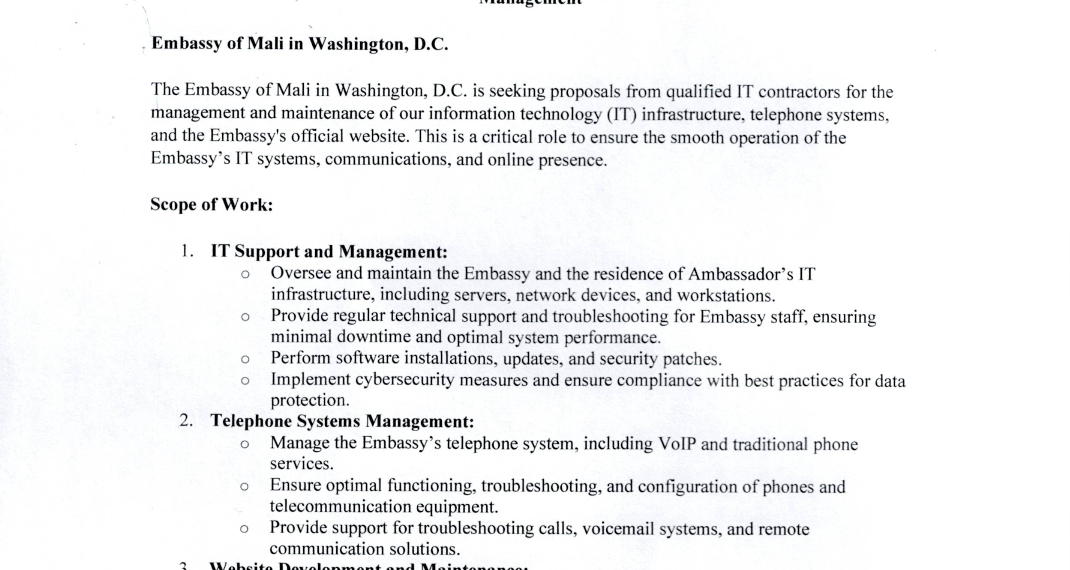 Request for Proposals (RFP): IT Contractors for IT/Telephone Systems ...